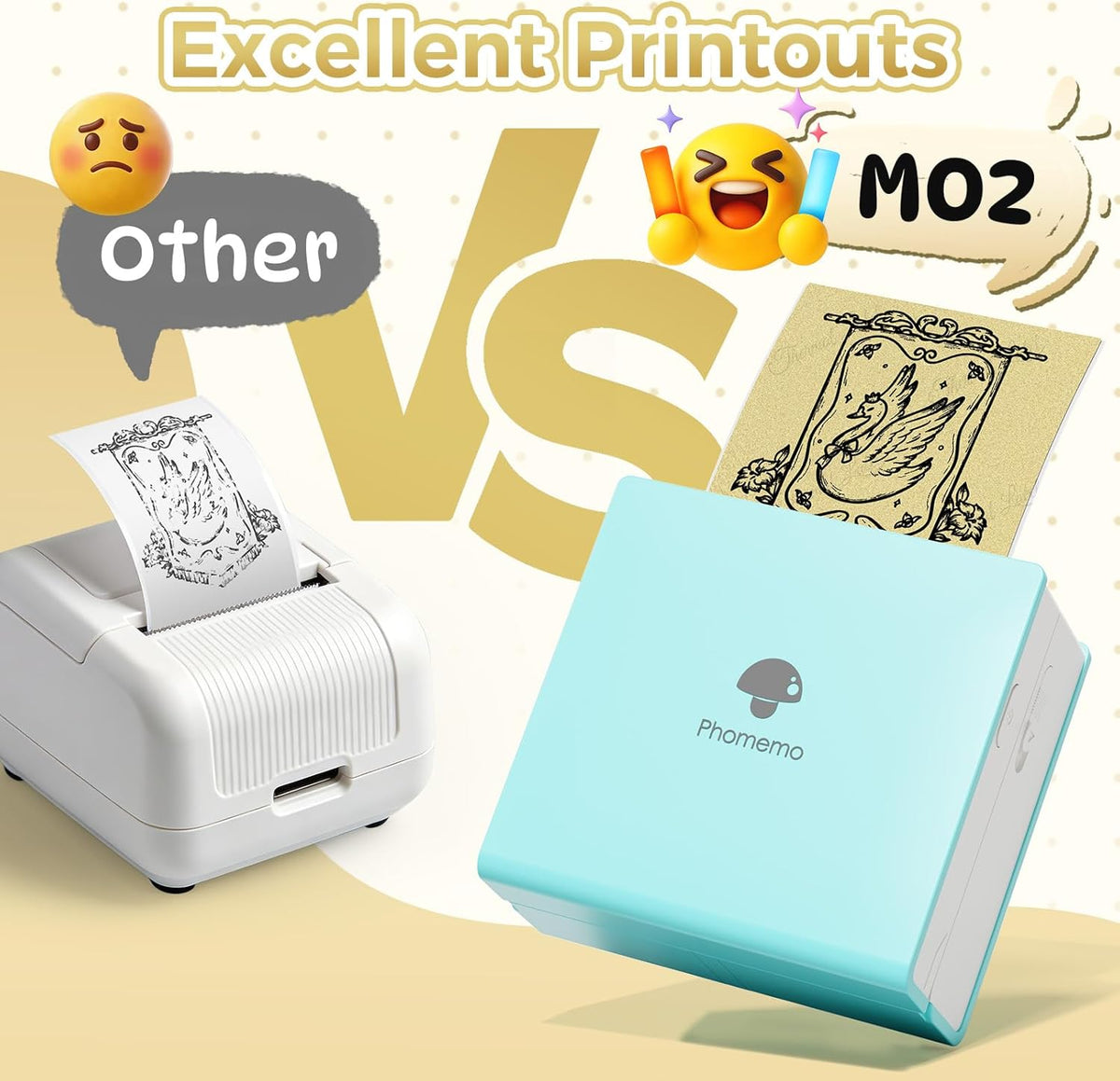Golden Self-Adhesive Thermal Paper, Glossy Printable Sticker Paper Label for  M02/M02 Pro/M02S/P2S/M04S Mini Sticker Printer, 50Mm X 3.5M, Diameter 28Mm, 3-Rolls